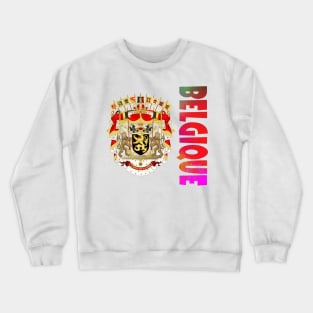 Belgique (Belgium) Coat of Arms Design Crewneck Sweatshirt